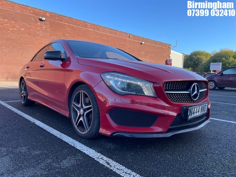 Location: Birmingham - 2013 MERCEDES-BENZ CLA220 AMG SPORT CDI AUTO 4 Door Saloon REG: N444NND, 2143cc Diesel, 7 Speed Auto Diesel, Former Keepers: 7, Keys: Yes, MOT Expiry date: 31/10/2025