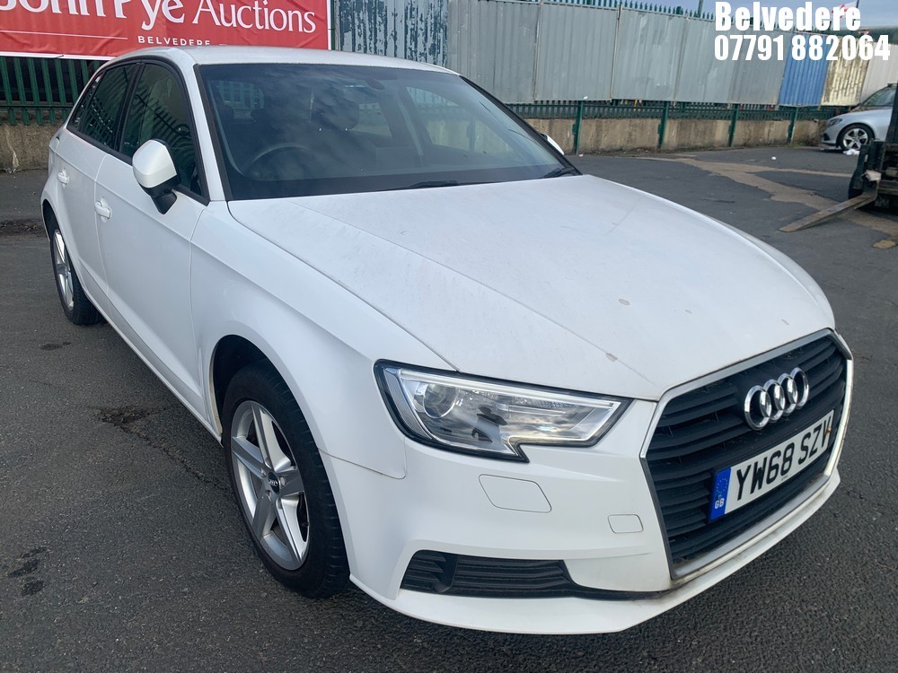 Location: BELVEDERE - 2019 AUDI A3 SE TECHNIK 30 TFSI 5 Door Hatchback REG: YW68SZV, 999cc Petrol, 6 Speed Manual Petrol, Former Keepers: 3, Keys: No, MOT: Expiry date27.01.2024