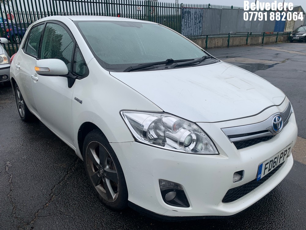 Location: BELVEDERE - 2011 TOYOTA AURIS HYBRID T SPIRIT CVT 5 Door Hatchback REG:FD61PPZ, 1797cc Hybrid Electric,Variable 1 Speed Auto Petrol/E,Former Keepers: 6,Keys:No,MOT:Expiry date20.11.2025