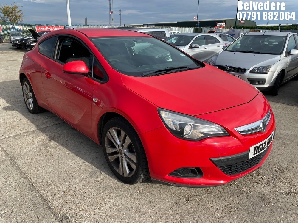 Location: Belvedere - 2012 VAUXHALL ASTRA GTC SPORT S/S TURBO 3 Door Hatchback REG: DG12DWA, 1362cc Petrol, 6 Speed Manual Petrol, Former Keepers: 7, Keys: Yes, MOT Expiry date: 18/04/2026