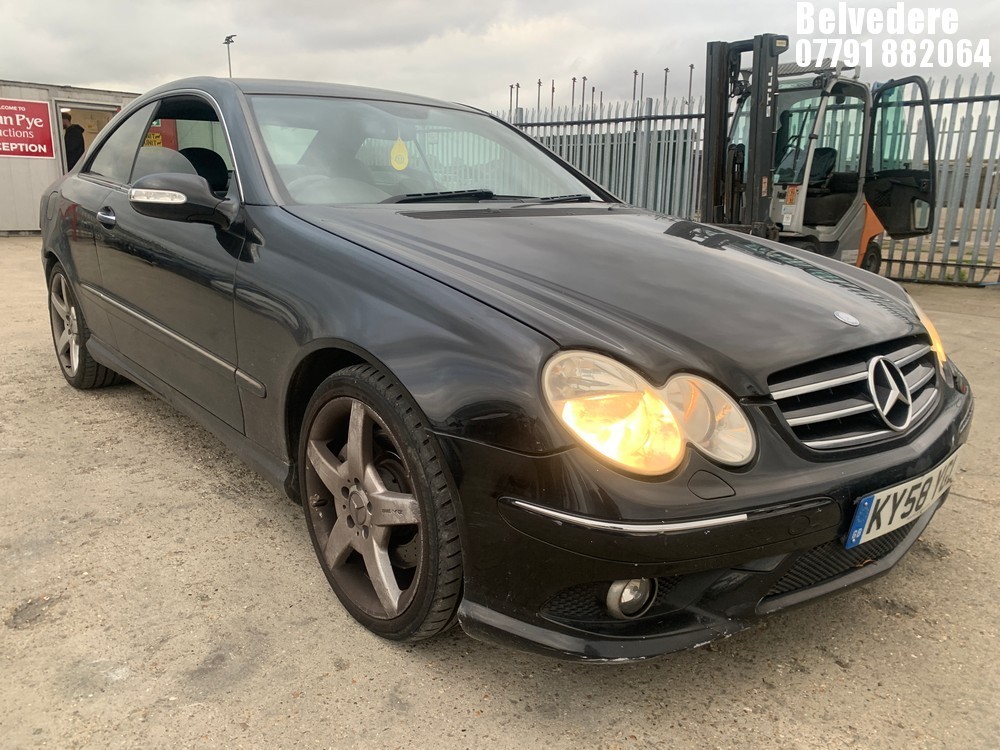 Location: Belvedere - 2008 MERCEDES CLK220 CDI SPORT AUTO Coupe REG: KY58YGL, 2148cc Diesel, 6 Speed Auto Diesel, Former Keepers: 4, Keys: Yes, MOT Expiry date: 29/12/2025