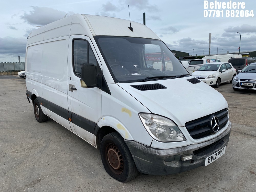 Location: Belvedere - 2012 MERCEDES-BENZ SPRINTER 313 CDI Panel Van REG: BV12PYT, Keys: Yes, MOT Expiry date: 23/09/2025, 2143 Diesel, 6 Speed Manual Diesel, Former Keepers: 3
