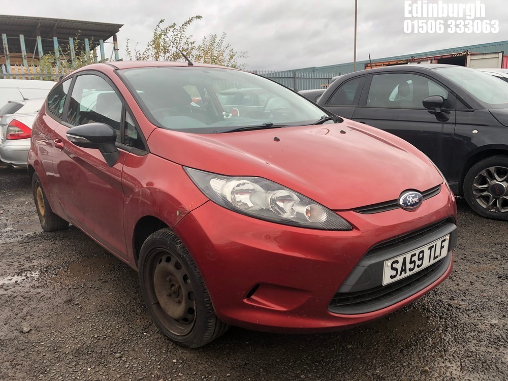 Location: Edinburgh - 2009 FORD FIESTA STYLE 60 3 Door Hatchback REG: SA59TLF, Keys: No, MOT Expiry date: 16/01/2026, 1242 Petrol, 5 Speed Manual Petrol, Former Keepers: 9