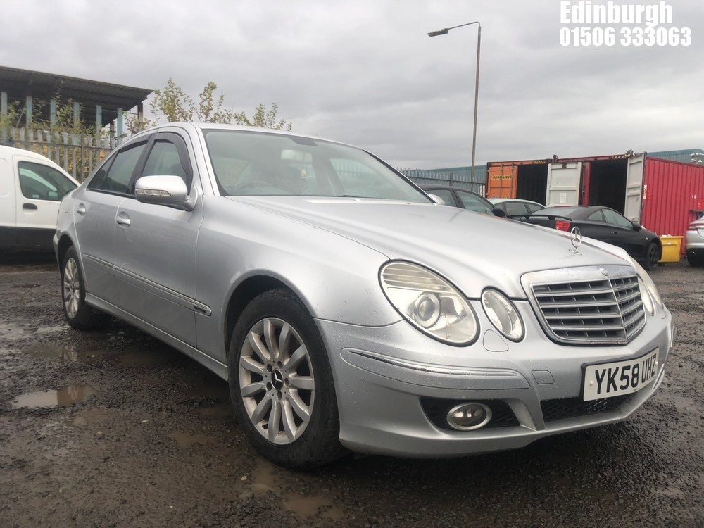 Location: Edinburgh - 2008 MERCEDES E280 CDI ELEGANCE AUTO 4 Door Saloon REG: YK58UHZ, Keys: No, MOT Expiry date: 09/08/2025, 2987 Diesel, 7 Speed Auto Diesel, Former Keepers: 4