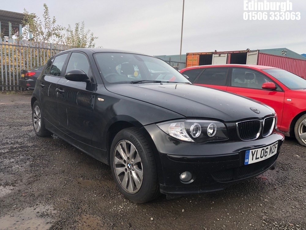 Location: Edinburgh - 2006 BMW 118D SE 5 Door Hatchback REG: YL06MZF, Keys: No, MOT Expiry date: 04/01/2026, 1995 Diesel, 6 Speed Manual Diesel, Former Keepers: 12