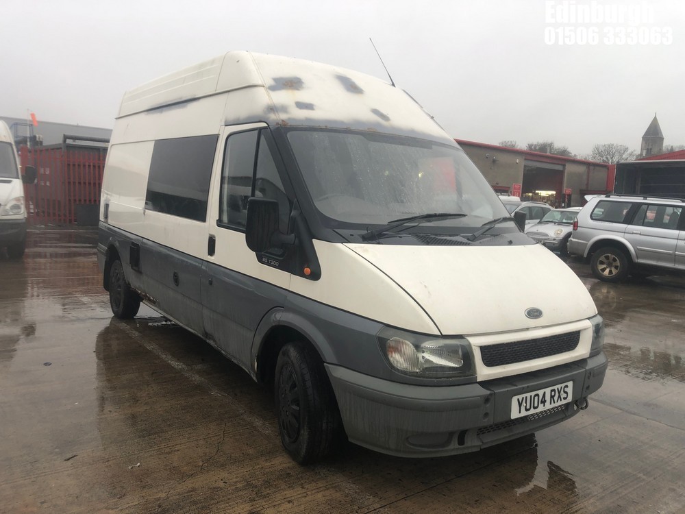 Location: Edinburgh - 2004 FORD TRANSIT 300 LWB Motor Caravan REG: YU04RXS, Keys: No, MOT Expiry date: 26/06/2024, 1998 Diesel, 5 Speed Manual Diesel, Former Keepers: 11