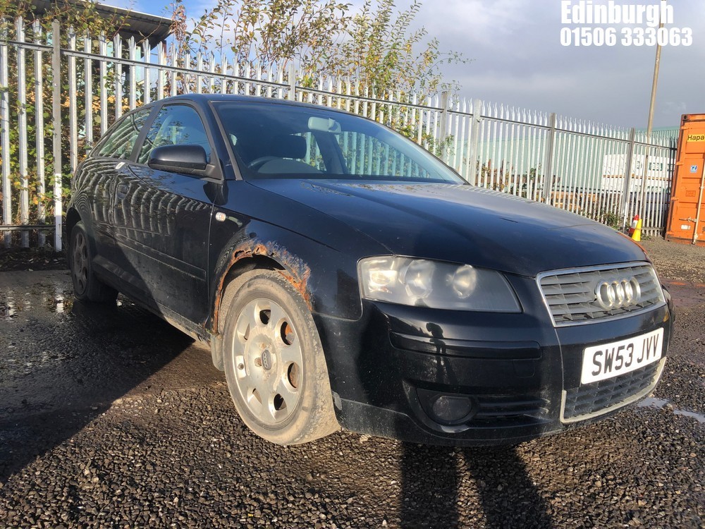 Location: Edinburgh - 2003 AUDI A3 3 Door Hatchback REG: SW53JVV, Keys: No, MOT Expiry date: 26/04/2025, 1595 Petrol, 5 Speed Manual Petrol, Former Keepers: 5