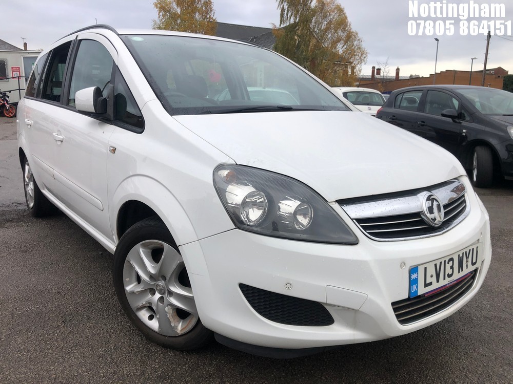 Location: Nottingham - 2013 VAUXHALL ZAFIRA EXCLUSIV MPV REG: LV13WYU, Keys: No, MOT Expiry date: 29/10/2025, 1598 Petrol, 5 Speed Manual Petrol, Former Keepers: 4