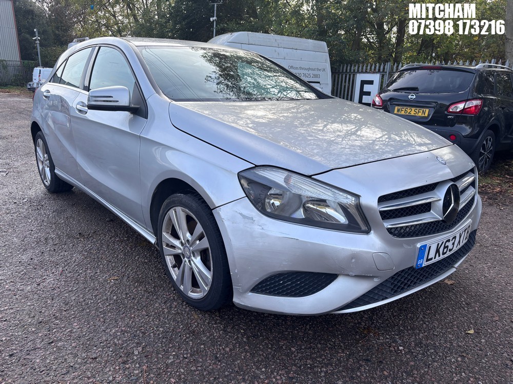 Location: MITCHAM - 2013 MERCEDES-BENZ A180 BLUEEFFICIENCY SE 5 Door Hatchback REG: LK63XTB, 1595cc Petrol, 6 Speed Manual Petrol, Former Keepers: 3, Keys: No, MOT: Expiry date12/04/2025