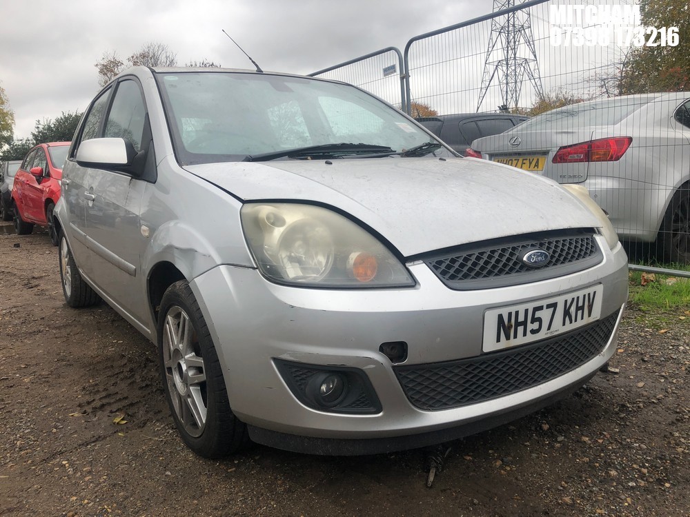 Location: Mitcham - 2008 FORD FIESTA GHIA 5 Door Hatchback REG: NH57KHV, Keys: No, MOT Expiry date: 24/02/2026, 1388 Petrol, 5 Speed Manual Petrol, Former Keepers: 5