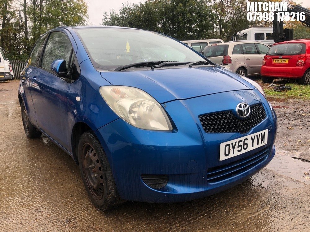 Location: Mitcham - 2006 TOYOTA YARIS T3 3 Door Hatchback REG: OY56YVM, Keys: No, MOT Expiry date: 27/06/2025, 1296 Petrol, 5 Speed Manual Petrol, Former Keepers: 5
