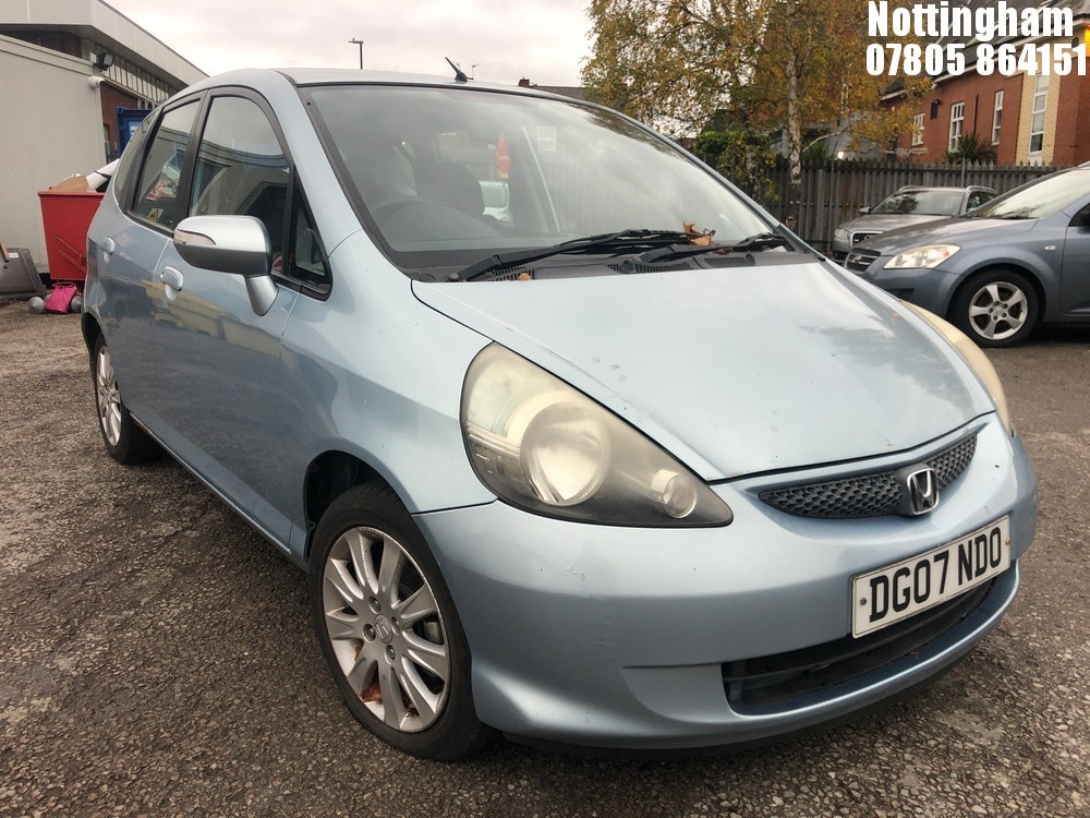 Location: Nottingham - 2007 HONDA JAZZ SE 5 Door Hatchback REG: DG07NDO, Keys: No, MOT Expiry date: 05/12/2025, 1339 Petrol, 5 Speed Manual Petrol, Former Keepers: 6