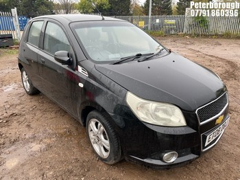 Location: Peterborough - 2008 CHEVROLET AVEO LT AUTO 5 Door Hatchback REG: ET08DOJ, Keys: No, MOT Expiry date: 11/09/2025, 1399 Petrol, 4 Speed Auto Petrol, Former Keepers: 9