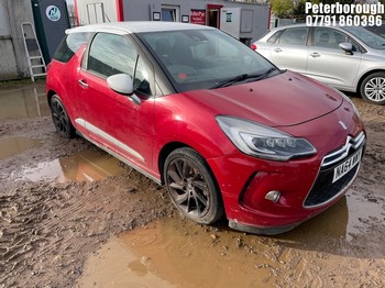 Location: Peterborough - 2014 CITROEN DS3 DSTYLE TECHNO 3 Door Hatchback REG: NA64WWY, Keys: No, MOT Expiry date: 28/11/2024, 1598 Petrol, 6 Speed Manual Petrol, Former Keepers: 7