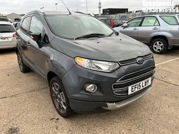 Location: Brentwood - 2015 FORD ECOSPORT TITANIUM TURBO 5 Door Hatchback REG: EF15LWY, Keys: No, MOT Expiry date: 21/03/2026, 998 Petrol, 5 Speed Manual Petrol, Former Keepers: 6