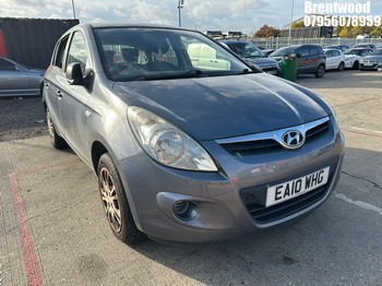 Location: Brentwood - 2010 HYUNDAI I20 CLASSIC 5 Door Hatchback REG: EA10WHG, Keys: No, MOT Expiry date: 09/06/2025, 1248 Petrol, 5 Speed Manual Petrol, Former Keepers: 2