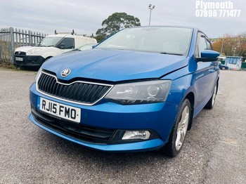 Location: Plymouth - 2015 SKODA FABIA SE L TDI 5 Door Hatchback REG: RJ15FMO, Keys: No, MOT Expiry date: 11/04/2024, 1422 Diesel, 5 Speed Manual Diesel, Former Keepers: 2