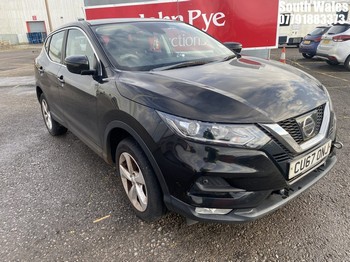 Location: South Wales - 2017 NISSAN QASHQAI ACENTA DIG-T 5 Door Hatchback REG: CU67ONJ, Keys: Yes, MOT Expiry date: 28/07/2024, 1197 Petrol, 6 Speed Manual Petrol, Former Keepers: 2