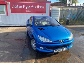Location: Hull - 2006 PEUGEOT 206 ALLURE CC Coupe REG: MJ06WDT, Keys: No, MOT Expiry date: 18/02/2026, 1587 Petrol, 5 Speed Manual Petrol, Former Keepers: 12