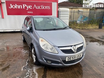 Location: Hull - 2009 VAUXHALL CORSA DESIGN 5 Door Hatchback REG: DE59USX, Keys: No, MOT Expiry date: 22/10/2025, 1364 Petrol, 5 Speed Manual Petrol, Former Keepers: 9