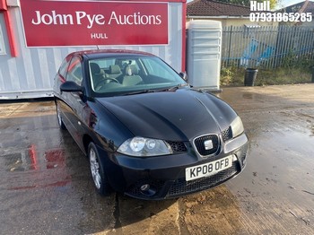 Location: Hull - 2008 SEAT IBIZA STYLANCE 3 Door Hatchback REG: KP08OFB, Keys: No, MOT Expiry date: 02/11/2024, 1390 Petrol, 5 Speed Manual Petrol, Former Keepers: 7