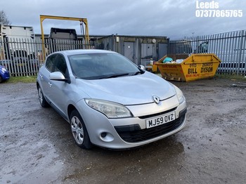 Location: Leeds - 2009 RENAULT MEGANE EXPRESSION DCI 86 5 Door Hatchback REG: MJ59OVZ, Keys: No, MOT Expiry date: 08-12-2024, 1461 Diesel, 5 Speed Manual Diesel, Former Keepers: 4