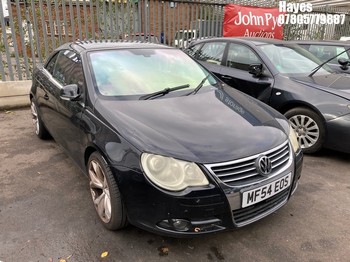 Location: Hayes - 2007 VOLKSWAGEN EOS SPORT T FSI 250 A Convertible REG: MF54EOS, Keys: No, MOT Expiry date: 09/06/2026, 3189 Petrol,, Former Keepers: 7