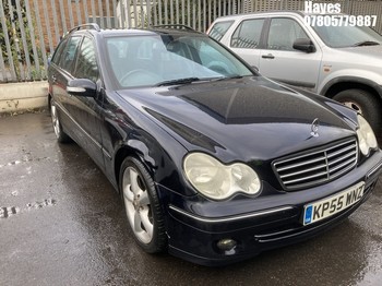 Location: Hayes - 2005 MERCEDES C180K AVANTGARDE SE AUTO Estate REG: KP55WNZ, Keys: No, MOT Expiry date: 03/09/2026, 1796 Petrol, 5 Speed Auto Petrol, Former Keepers: 4