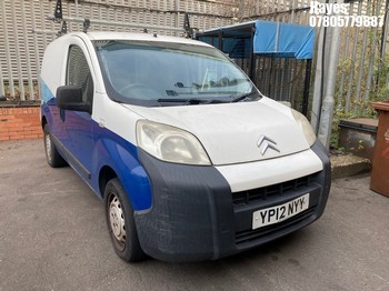Location: Hayes - 2012 CITROEN NEMO 610 X Panel Van REG: YP12NYY, Keys: No, MOT Expiry date: 18/10/2025, 1360 Petrol, 5 Speed Manual Petrol, Former Keepers: 7