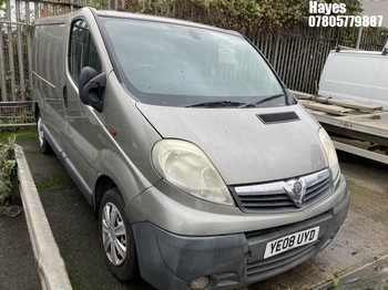 Location: Hayes - 2008 VAUXHALL VIVARO 2700 CDTI SWB Panel Van REG: YE08UYD, Keys: No, MOT Expiry date: 27/11/2024, 1995 Diesel, 6 Speed Manual Diesel, Former Keepers: 4