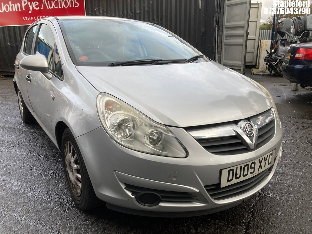 Location: Stapleford - 2009 VAUXHALL CORSA LIFE A/C 5 Door Hatchback REG: DU09XYC, Keys: Yes, MOT Expiry date: 06/06/2026, 1229 Petrol, 5 Speed Manual Petrol, Former Keepers: 5