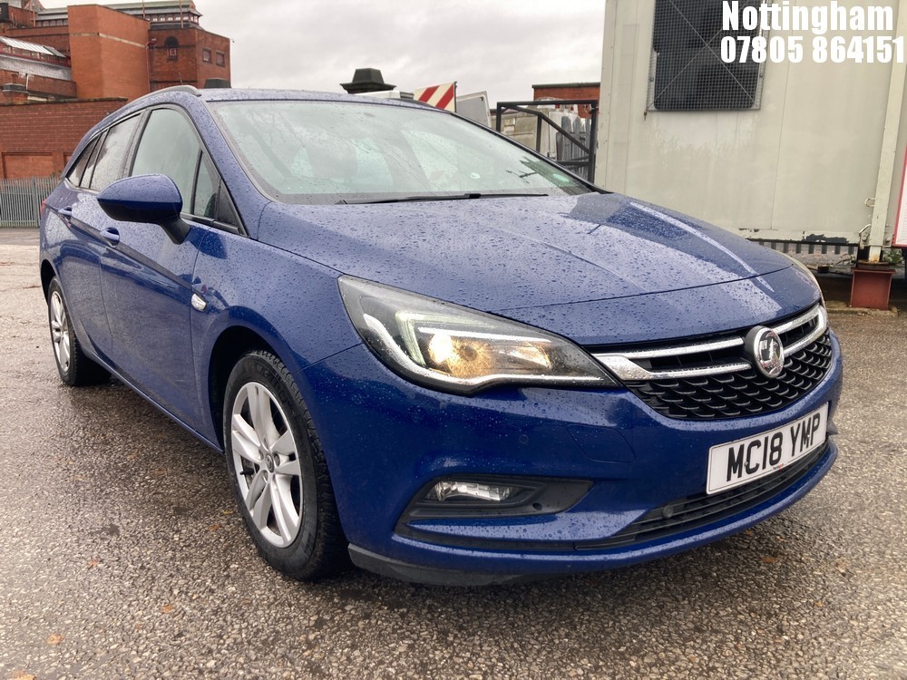 Location: Nottingham - 2018 VAUXHALL ASTRA DESIGN CDTI ESTATE REG: MC18YMP, 1598cc DIESEL, 6 SPEED MANUAL DIESEL, Former Keepers: 0, Keys: Yes, MOT Expiry date: 01/08/2024
