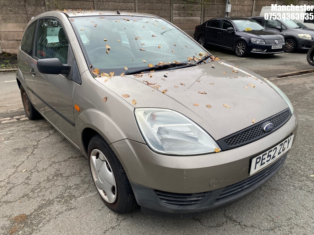 Location: Manchester - 2002 FORD FIESTA FINESSE 3 Door Hatchback REG: PE52ZCY, 1299 Petrol, 5 Speed Manual Petrol, Former Keepers: 3, Keys: No, MOT Expiry date: 02/02/2026