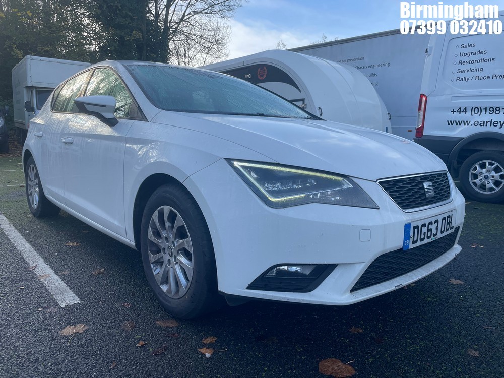 Location: Birmingham - 2013 SEAT LEON SE TECHNOLOGY TSI 5 DOOR HATCHBACK REG: DG63OBL, 1197CC PETROL, 6 SPEED MANUAL PETROL, Former Keepers: 2, Keys: Yes, MOT Expiry date: 28/04/2026