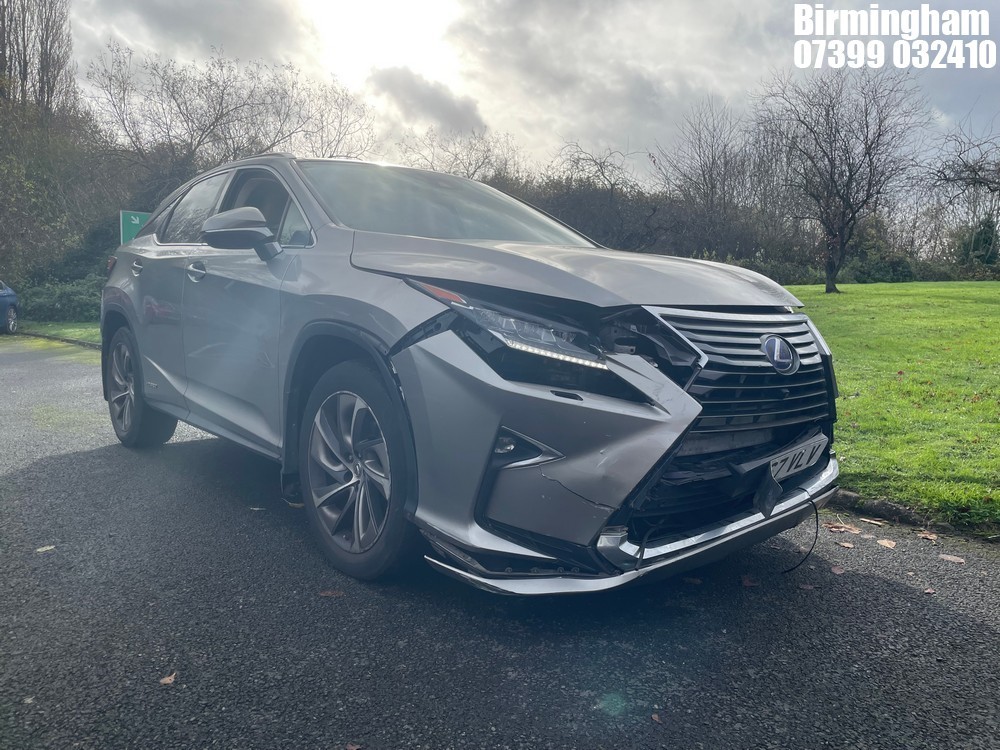 Location: Birmingham - 2017 LEXUS RX 450H PREMIER CVT ESTATE REG: EO67VLV, 3456CC HYBRID ELECTRIC, VARIABLE 1 SPEED AUTO PETROL/E, Former Keepers: 4, Keys: Yes, MOT Expiry date: 26/05/2026