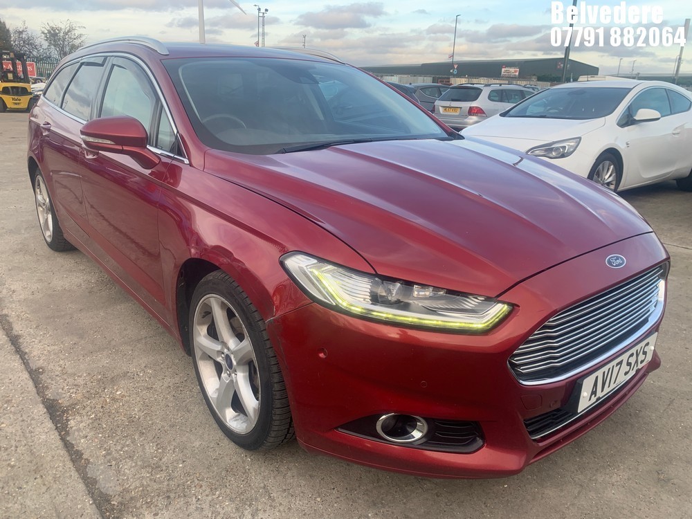 Location: BELVEDERE - 2017 FORD MONDEO TITANIUM TDCI Estate REG: AV17SXS, 1997cc Diesel, 6 Speed Manual Diesel, Former Keepers: 1, Keys: Yes, MOT: Expiry date21.02.2025