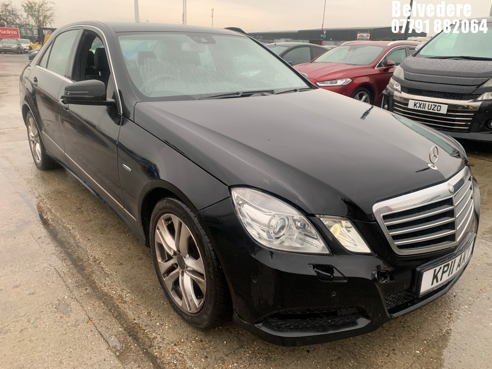 Location: Belvedere - 2011 MERCEDES-BENZ E350 AVANTGARDE ED125 CDI 4 DOOR SALOON REG: KP11AKY, 2987cc DIESEL, 7 SPEED AUTO DIESEL, Former Keepers: 2, Keys: Yes, MOT Expiry date: 04.09.2025