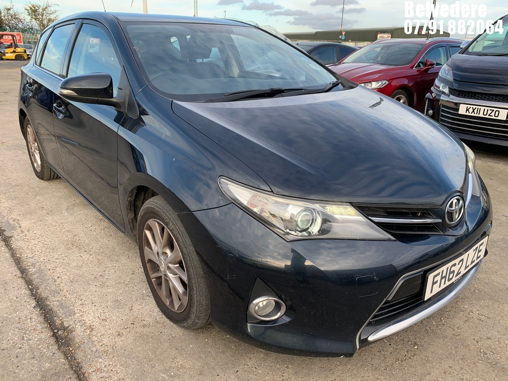 Location: Belvedere - 2013 TOYOTA AURIS ICON VALVEMATIC AUT 5 Door Hatchback REG: FH62LZE, 1598cc Petrol, 7 Speed Auto Petrol, Former Keepers: 2, Keys: Yes, MOT Expiry date: 17.01.2026