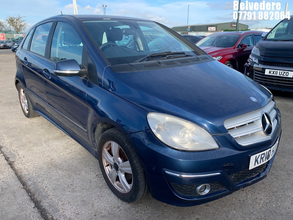 Location: Belvedere - 2010 MERCEDES-BENZ B160 SE CVT MPV REG: KR10HJV, 1498cc PETROL, VARIABLE SPEED AUTO PETROL, Former Keepers: 4, Keys: Yes, MOT Expiry date: 18.08.2026