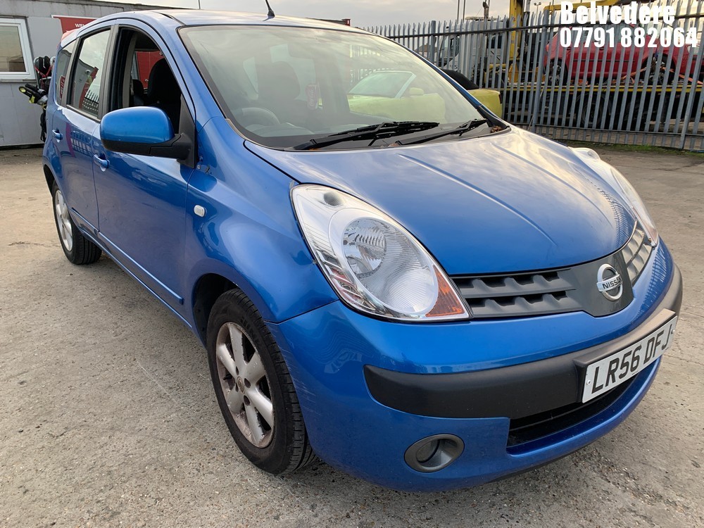 Location: Belvedere - 2006 NISSAN NOTE SE AUTO MPV REG: LR56DFJ, 1598cc PETROL, 4 SPEED AUTO PETROL, Former Keepers: 11, Keys: Yes, MOT Expiry date: 24.10.2025