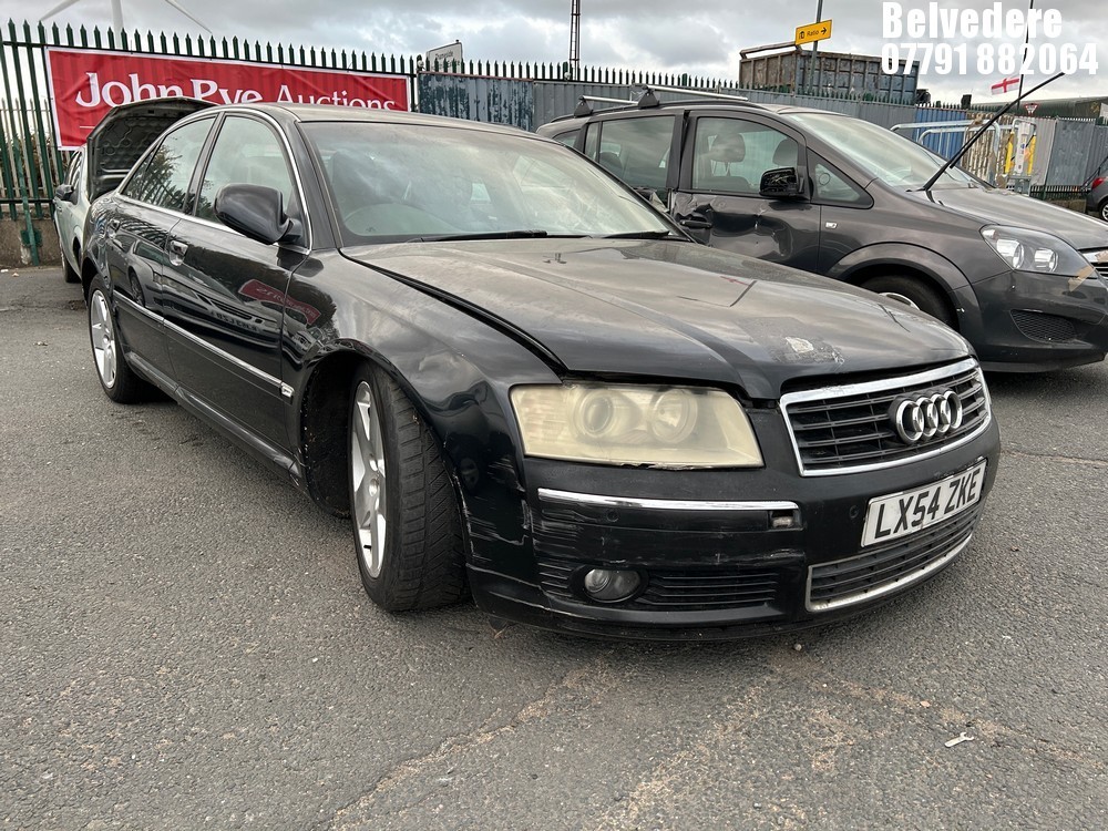 Location: Belvedere - 2004 AUDI A8 CVT 4 Door Saloon REG: LX54ZKE, Keys: No, MOT Expiry date: 23/06/2025, 2976 Petrol, Variable Speed Auto Petrol, Former Keepers: 19