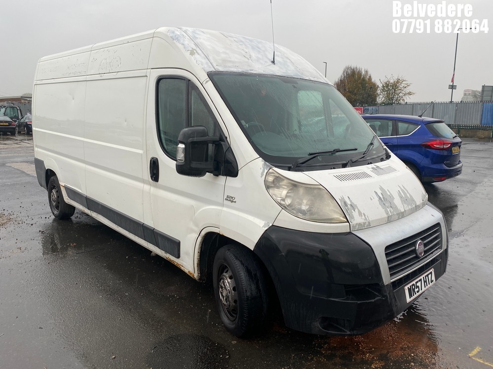 Location: Belvedere - 2007 FIAT DUCATO 33 120 M-JET LWB Panel Van REG: WR57HTZ, Keys: No, MOT Expiry date: 12/03/2026, 2287 Diesel, 6 Speed Manual Diesel, Former Keepers: 12