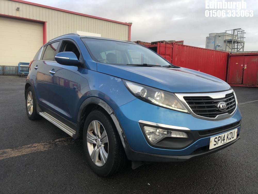 Location: Edinburgh - 2014 KIA SPORTAGE 2 Estate REG: SP14KDU, 1591cc Petrol, 6 Speed Manual Petrol, Former Keepers: 2, Keys: Yes, MOT Expiry date: 09/11/2025