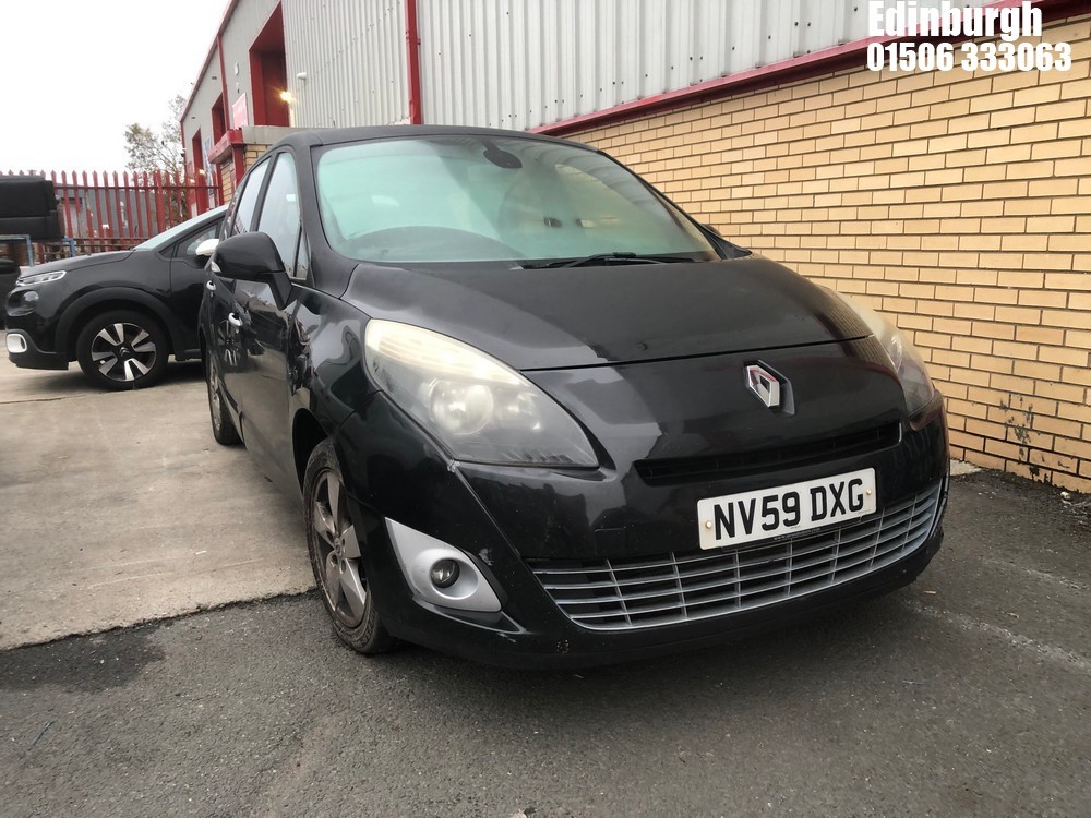 Location: Edinburgh - 2009 RENAULT GRAND SCENIC DYN DCI 130 MPV REG: NV59DXG, Keys: No, MOT Expiry date: 08/02/2026, 1870 Diesel, 6 Speed Manual Diesel, Former Keepers: 7