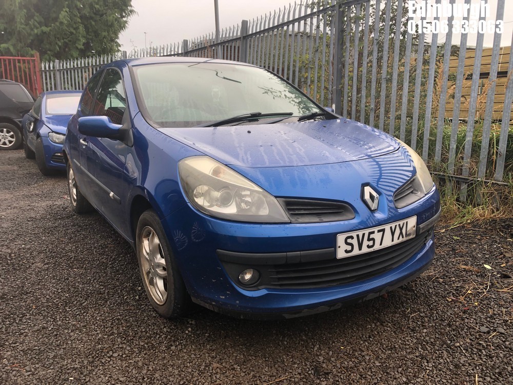 Location: Edinburgh - 2007 RENAULT CLIO DYNAMIQUE DCI 86 3 Door Hatchback REG: SV57YXL, Keys: Required, MOT Expiry date:, 1461 Diesel, 5 Speed Manual Diesel, Former Keepers: 7