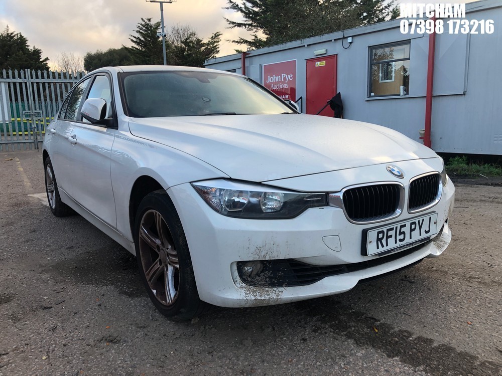 Location: MITCHAM - 2015 BMW 320I SE 4 Door Saloon REG: RF15PYJ, 1997cc Petrol, 6 Speed Manual Petrol, Former Keepers: 2, Keys: No, MOT: Expiry date10/07/2026
