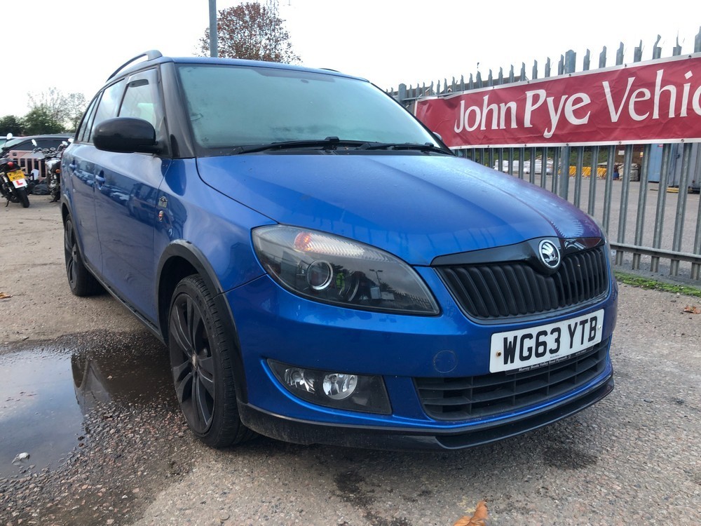 Location: MITCHAM - 2013 SKODA FABIA MONTE CARLO TSI Estate REG: WG63YTB, 1197cc Petrol, 5 Speed Manual Petrol, Former Keepers: 2, Keys: No, MOT: Expiry date15/07/2026