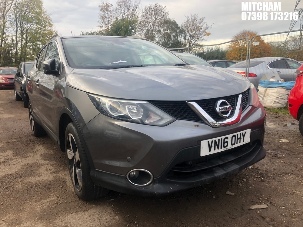 Location: Mitcham - 2016 NISSAN QASHQAI N-CONNECTA DIG-T 5 Door Hatchback REG: VN16OHY, Keys: No, MOT Expiry date: 12/10/2026, 1197 Petrol, 6 Speed Manual Petrol, Former Keepers: 3