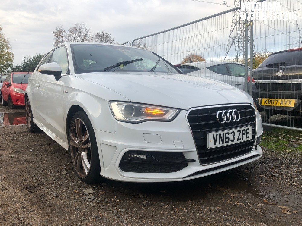 Location: Mitcham - 2013 AUDI A3 S LINE TDI S-A 3 Door Hatchback REG: VN63ZPE, Keys: No, MOT Expiry date: 11/11/2025, 1598 Diesel, 7 Speed S-Auto Diesel, Former Keepers: 5