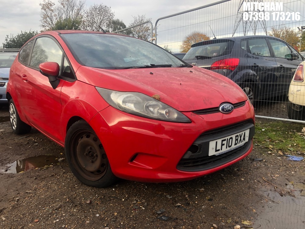 Location: Mitcham - 2010 FORD FIESTA EDGE 60 3 Door Hatchback REG: LF10BXA, Keys: No, MOT Expiry date: 01/02/2025, 1242 Petrol, 5 Speed Manual Petrol, Former Keepers: 6